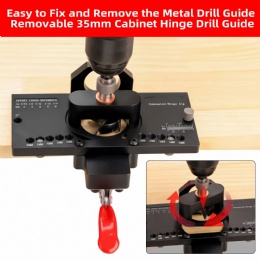 Private Mold Metal Concealed Hinge Jig with Quick Clamp and Dust Vacuum Adapter Concealed Door Hinge Jig